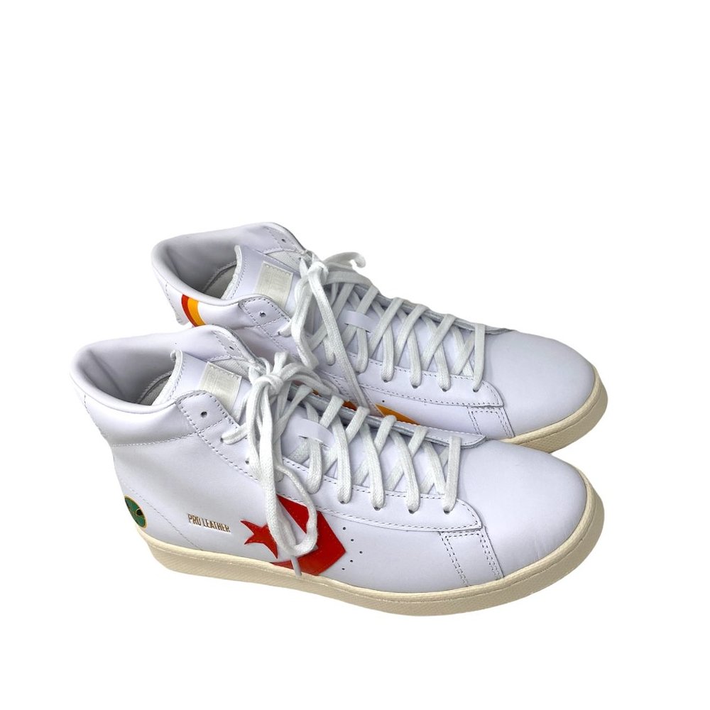 Converse  Pro Leather Hi White Red Orange Shoes Sneakers Low Top Women's 171197C - Picture 4 of 9
